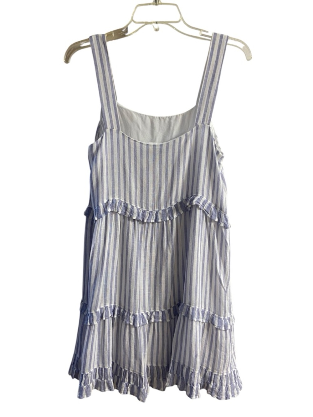 Rails Sandy mini dress blue iris striped linen blend Medium - Picture 8 of 13